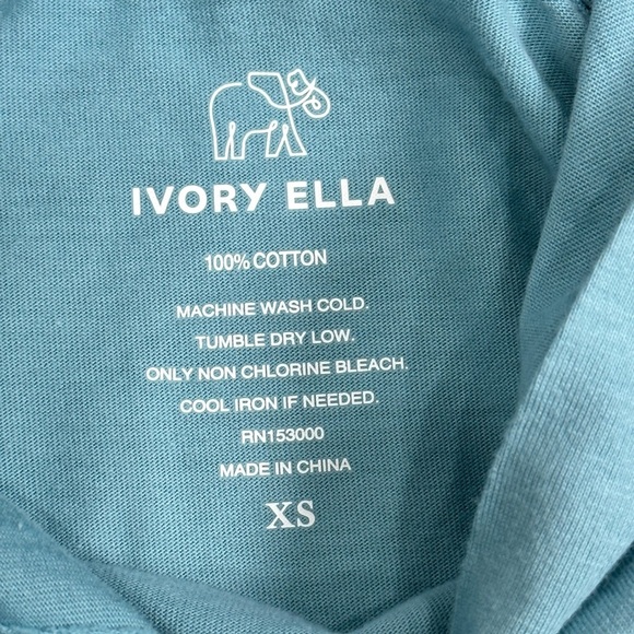 Women’s Ivory Ella XS 0 - 2 Hoodie Sweatshirt T-Shirt Hooded Ombre Blue NWT - Picture 10 of 10